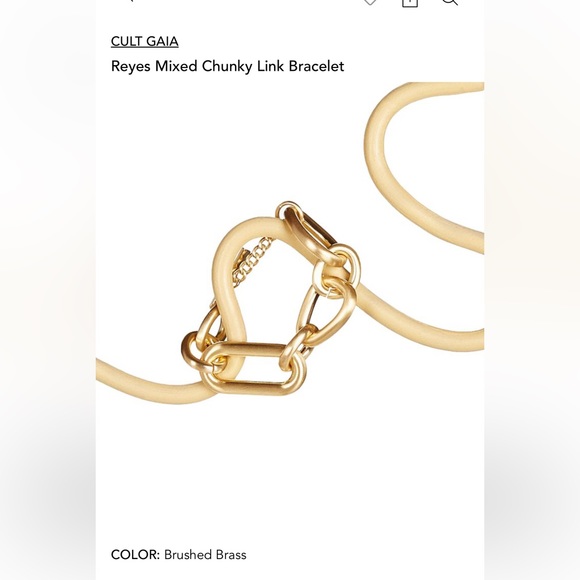 cult gaia Jewelry - NWT. Cult Gaia Reyes Bracelet, Brushed Brass